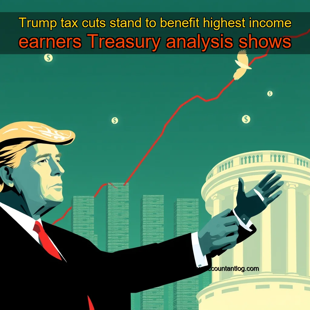 Artistic representation for Trump tax cuts stand to benefit highest income earners Treasury analysis shows