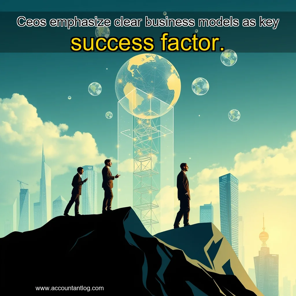 Artistic representation for Ceos emphasize clear business models as key success factor.