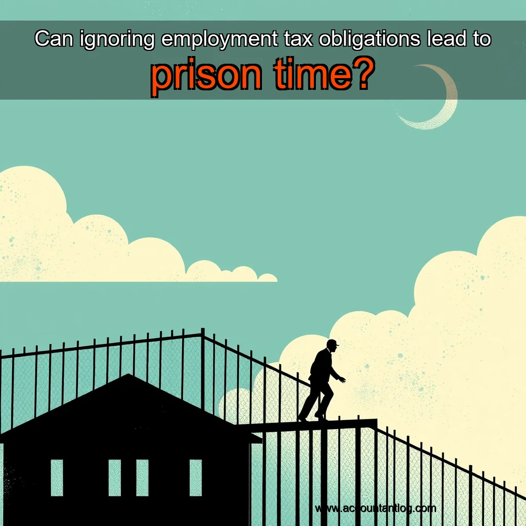 Artistic representation for Can ignoring employment tax obligations lead to prison time?