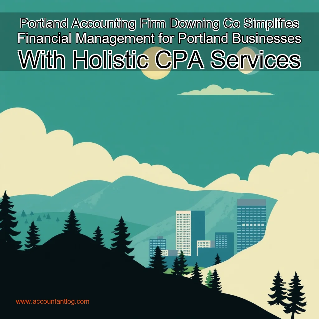 Artistic representation for Portland Accounting Firm Downing Co Simplifies Financial Management for Portland Businesses With Holistic CPA Services