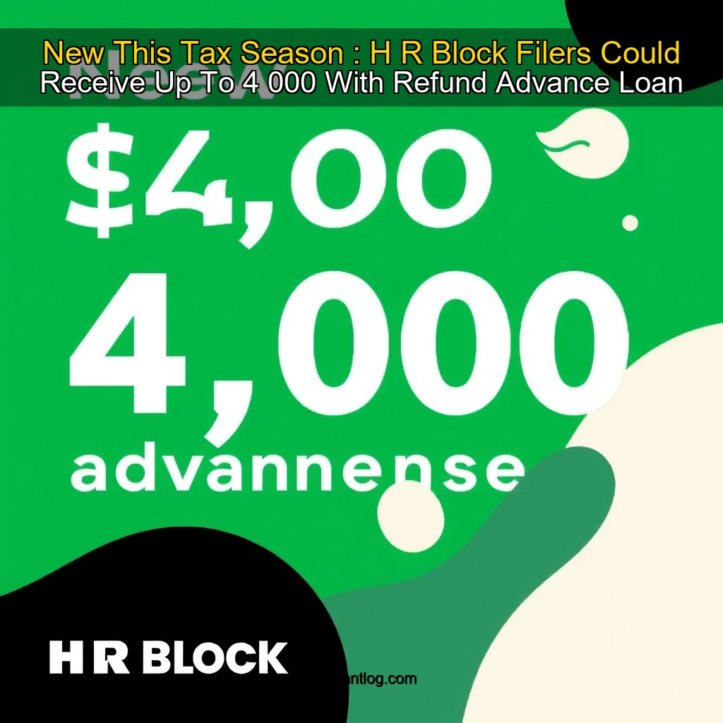 Artistic representation for New This Tax Season : H R Block Filers Could Receive Up To 4 000 With Refund Advance Loan