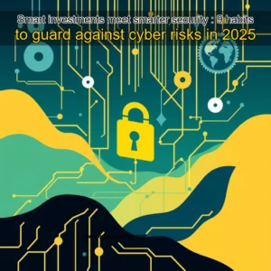Artistic representation for Smart investments meet smarter security : 9 habits to guard against cyber risks in 2025