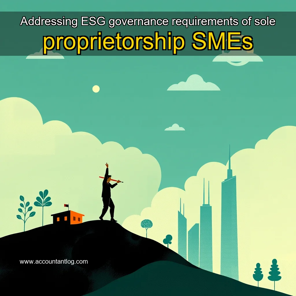 Artistic representation for Addressing ESG governance requirements of sole proprietorship SMEs
