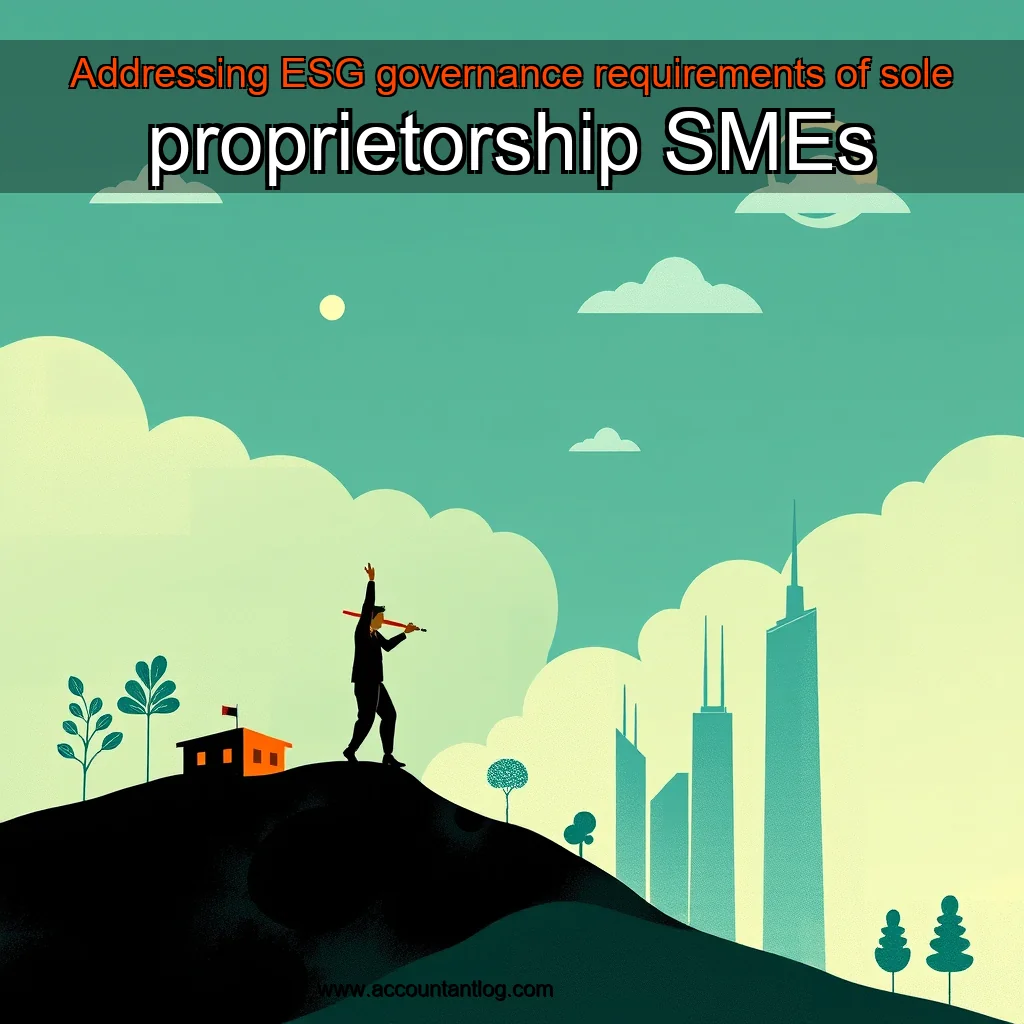 Artistic representation for Addressing ESG governance requirements of sole proprietorship SMEs