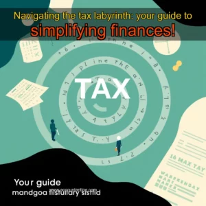 Artistic representation for Navigating the tax labyrinth: your guide to simplifying finances!