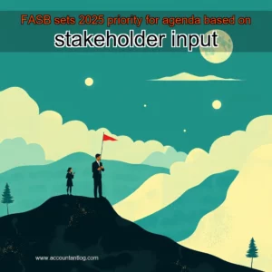 Artistic representation for FASB sets 2025 priority for agenda based on stakeholder input