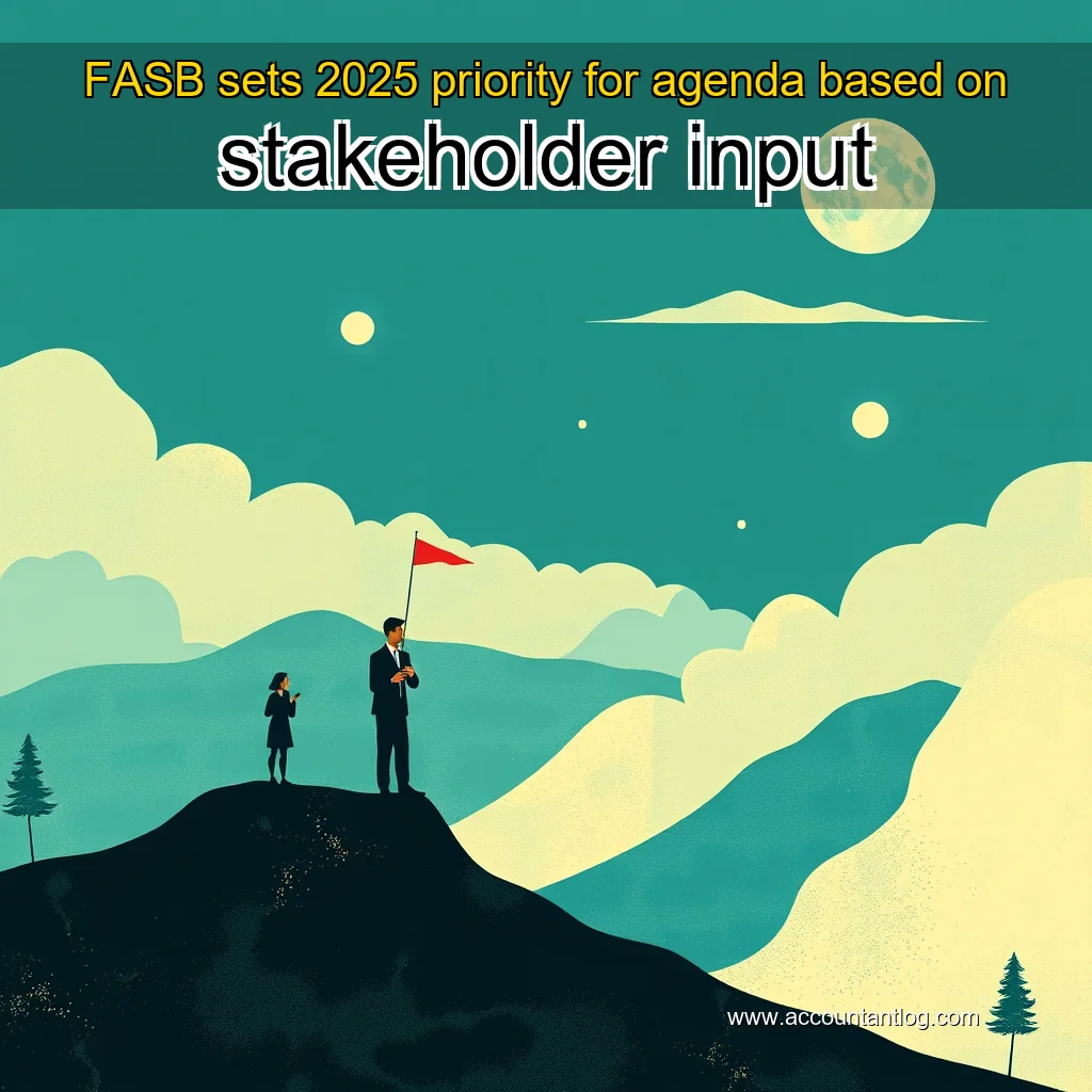 Artistic representation for FASB sets 2025 priority for agenda based on stakeholder input