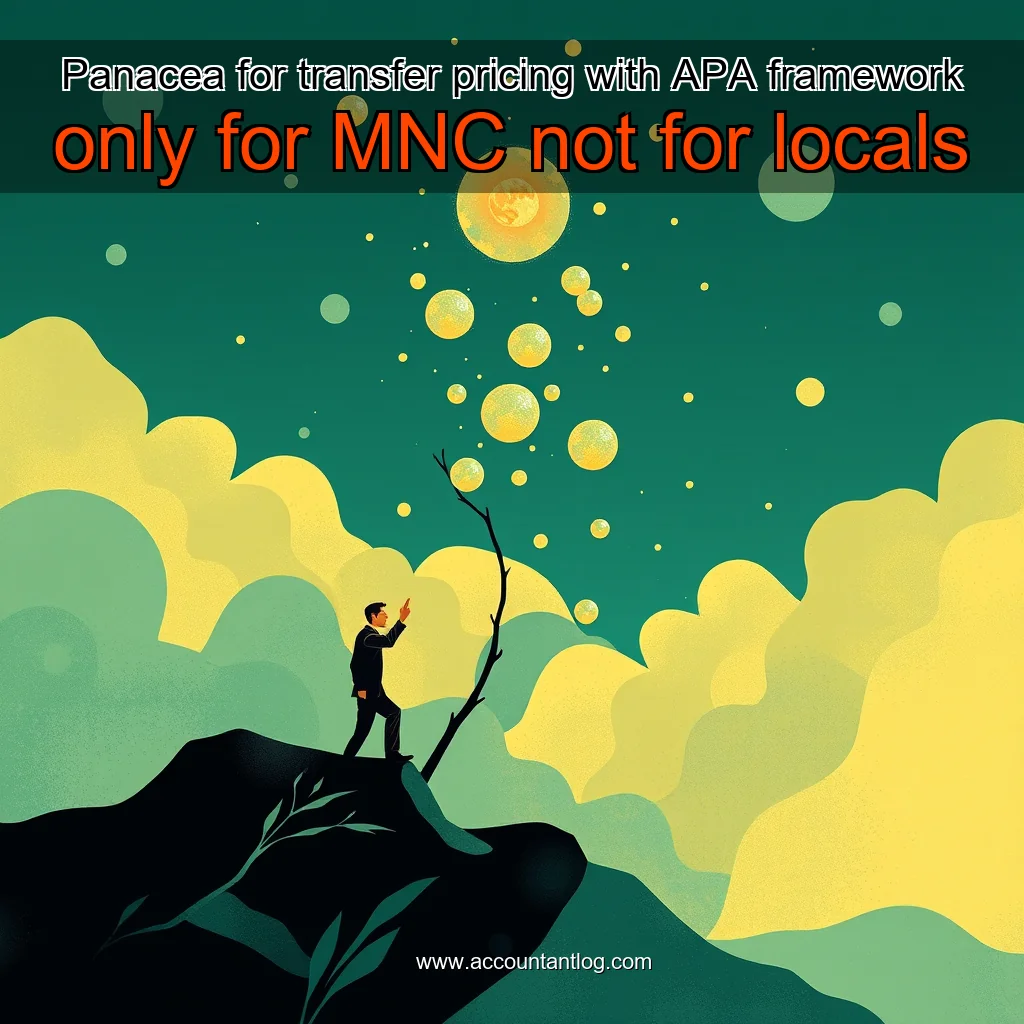 Artistic representation for Panacea for transfer pricing with APA framework only for MNC not for locals