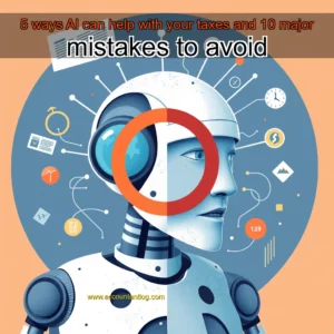 Artistic representation for 5 ways AI can help with your taxes and 10 major mistakes to avoid