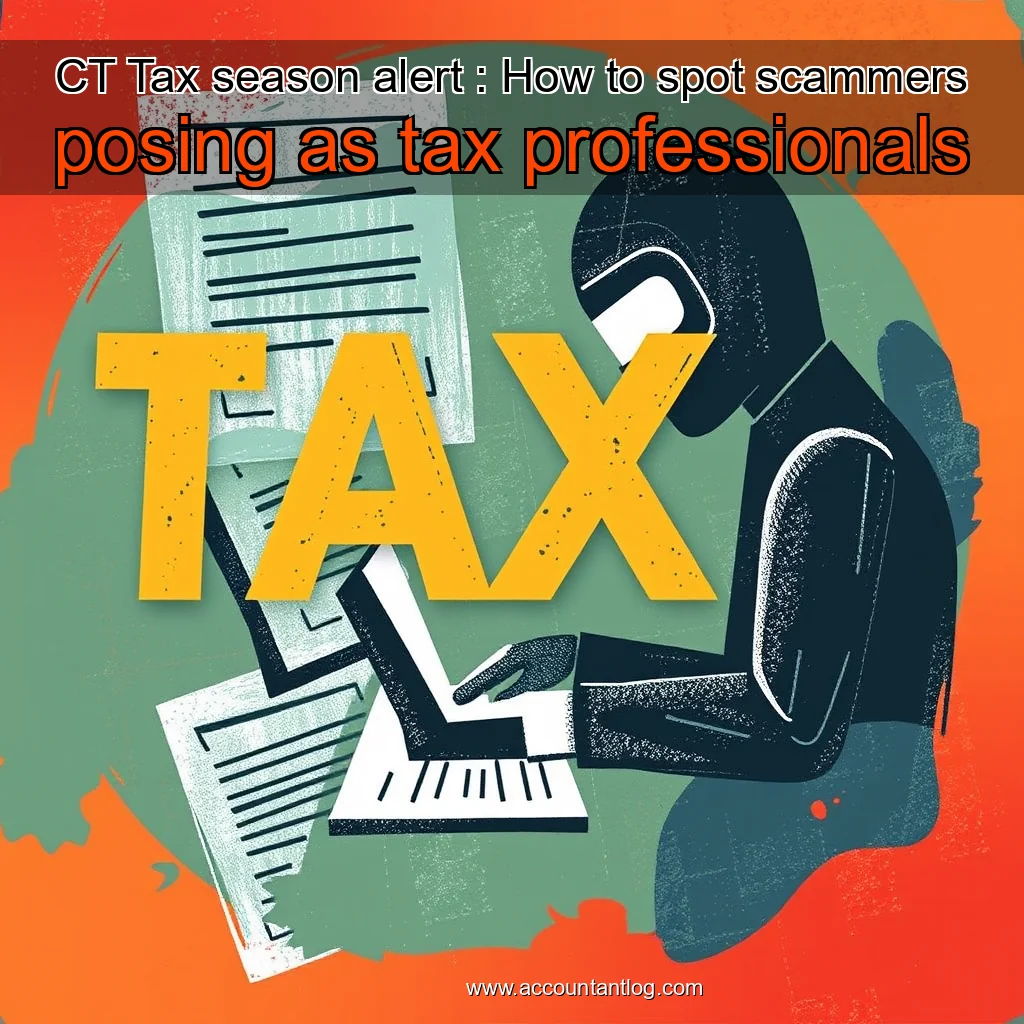 Artistic representation for CT Tax season alert : How to spot scammers posing as tax professionals