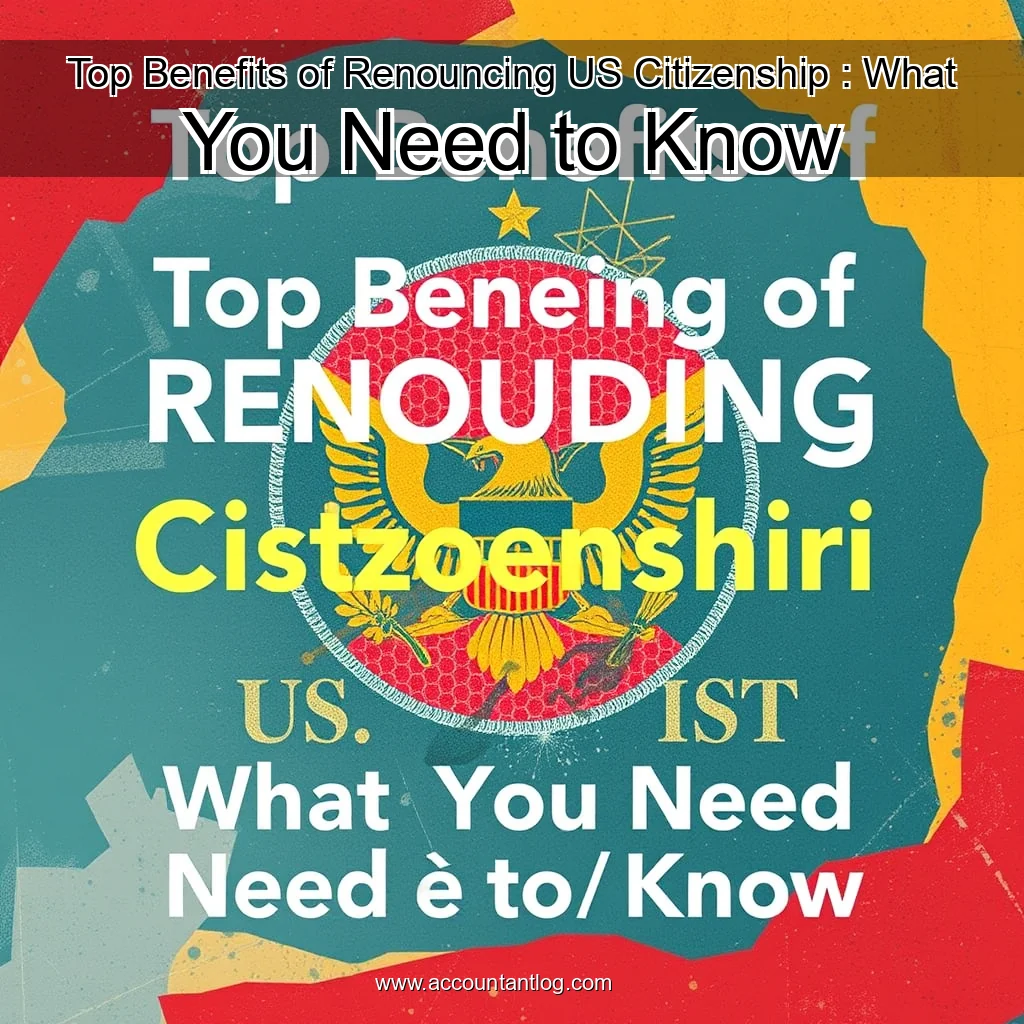 Artistic representation for Top Benefits of Renouncing US Citizenship : What You Need to Know