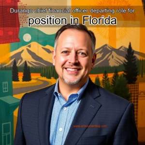 Artistic representation for Durango chief financial officer departing role for position in Florida