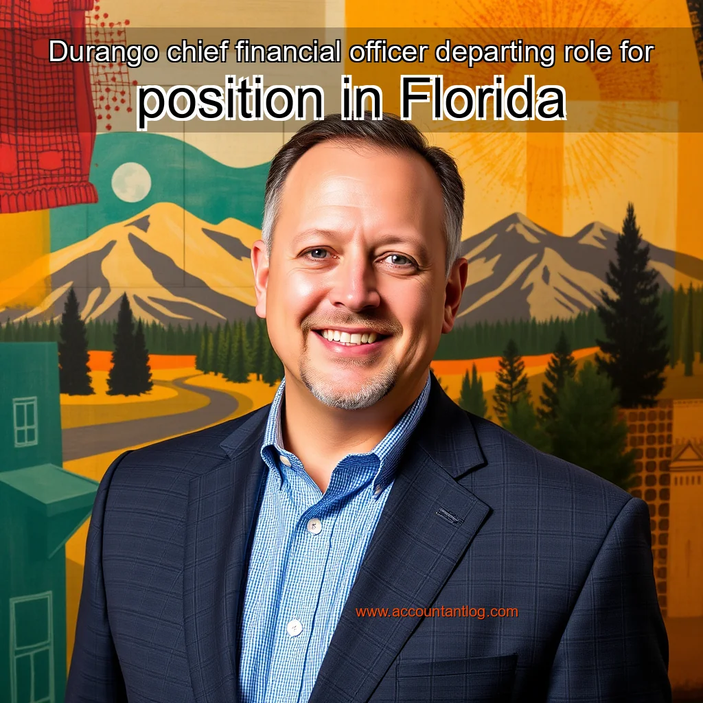 Artistic representation for Durango chief financial officer departing role for position in Florida