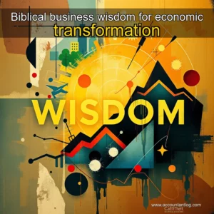 Artistic representation for Biblical business wisdom for economic transformation