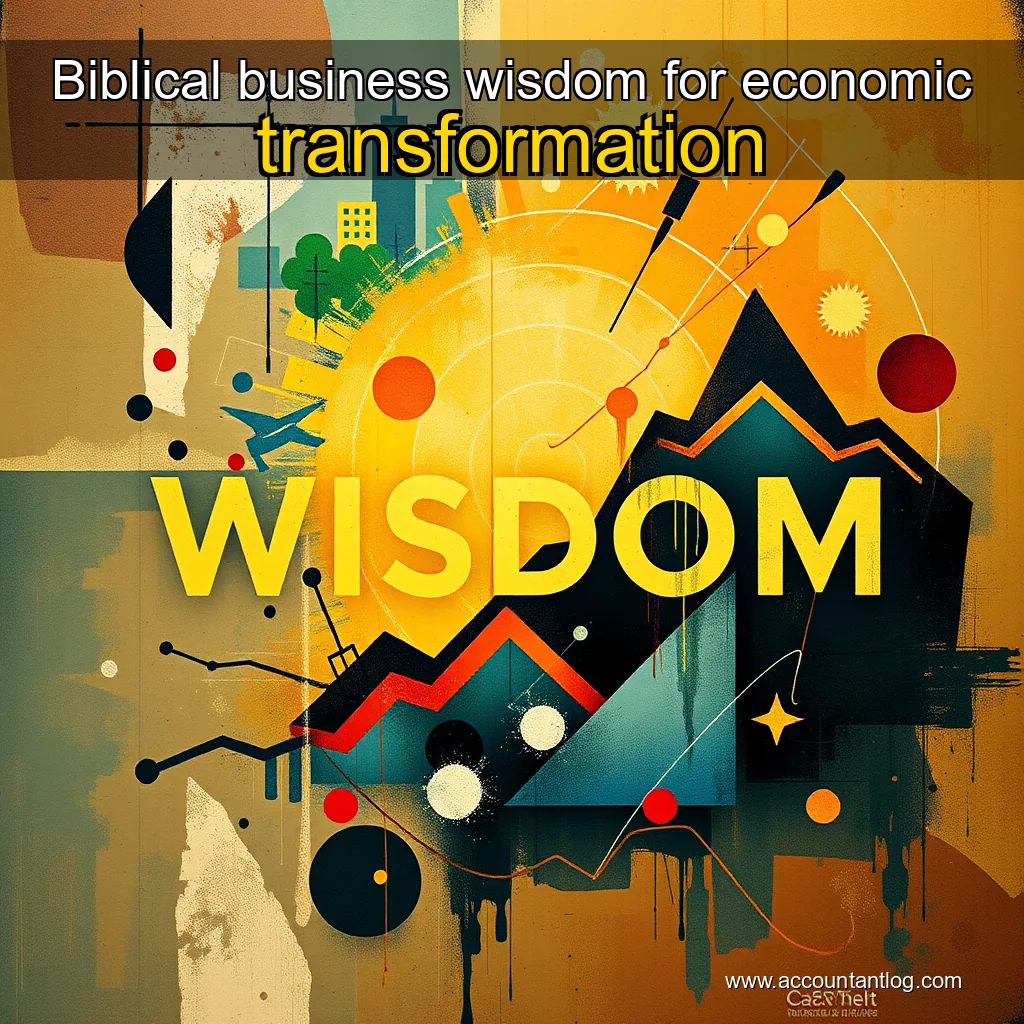 Artistic representation for Biblical business wisdom for economic transformation
