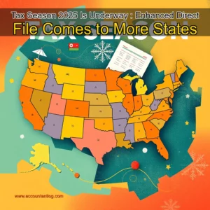 Artistic representation for Tax Season 2025 Is Underway : Enhanced Direct File Comes to More States