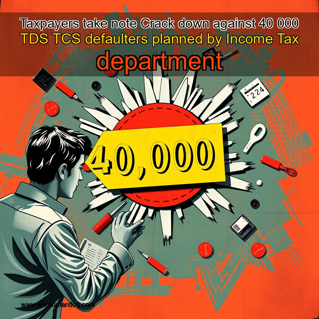 Artistic representation for Taxpayers take note Crack down against 40 000 TDS TCS defaulters planned by Income Tax department