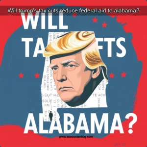 Artistic representation for Will trump's tax cuts reduce federal aid to alabama?