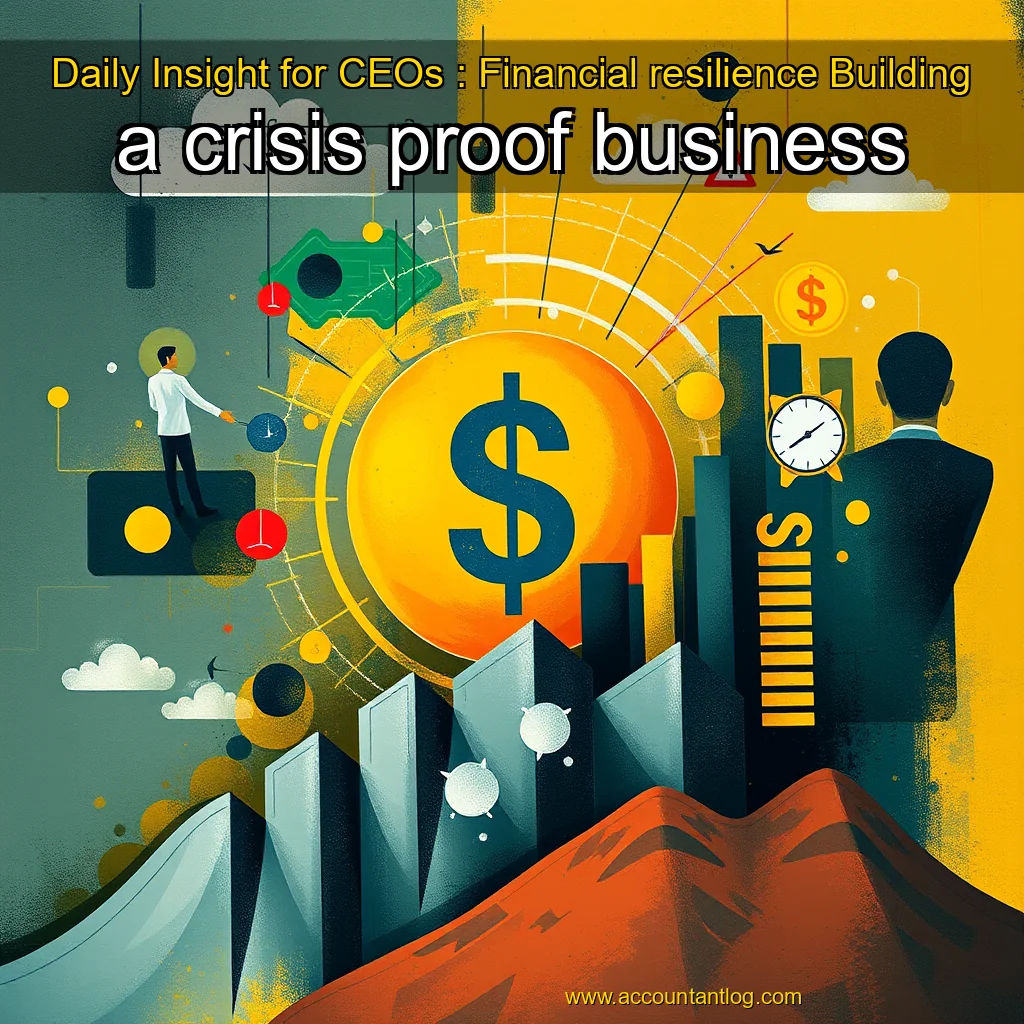 Artistic representation for Daily Insight for CEOs : Financial resilience Building a crisis proof business