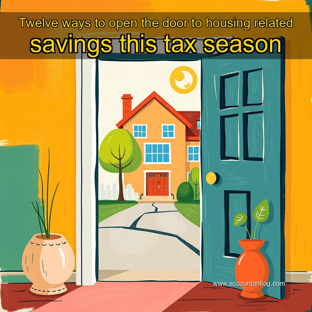 Artistic representation for Twelve ways to open the door to housing related savings this tax season