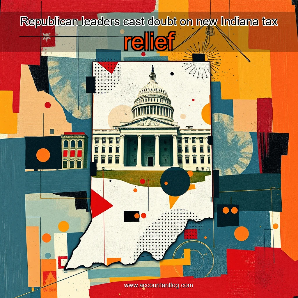 Artistic representation for Republican leaders cast doubt on new Indiana tax relief