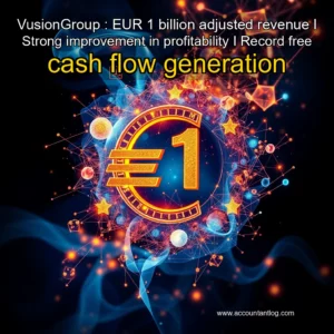 Artistic representation for VusionGroup : EUR 1 billion adjusted revenue I Strong improvement in profitability I Record free cash flow generation
