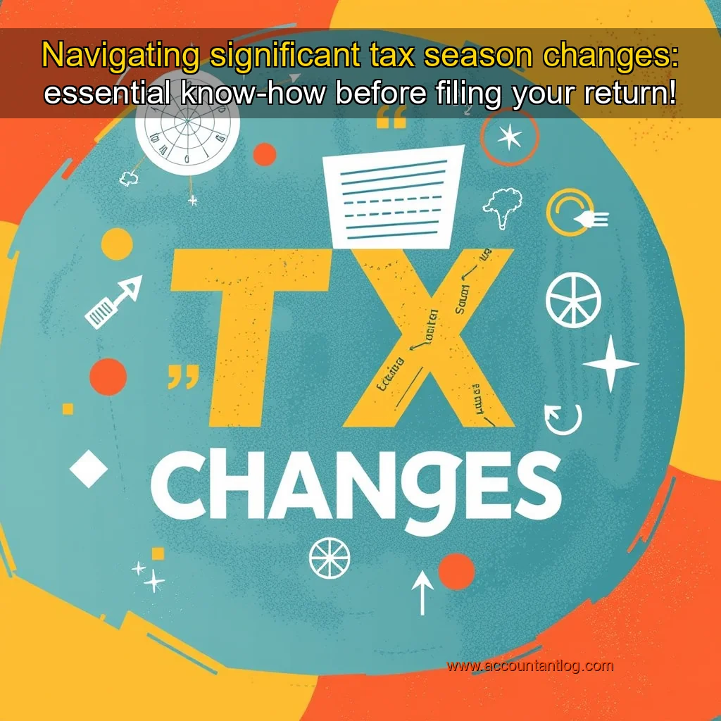 Artistic representation for Navigating significant tax season changes: essential know-how before filing your return!