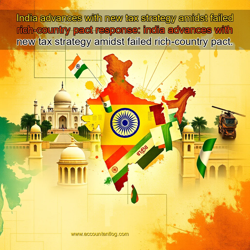 Artistic representation for India advances with new tax strategy amidst failed rich-country pact response: india advances with new tax strategy amidst failed rich-country pact.