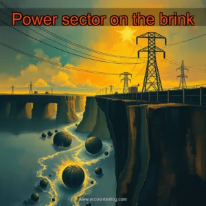 Artistic representation for Power sector on the brink