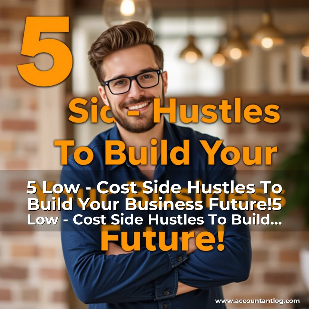 Artistic representation for 5 Low - Cost Side Hustles To Build Your Business Future!5 Low - Cost Side Hustles To Build Your Business Future!