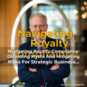 Artistic representation for Navigating Royalty Compliance: Dispelling Myths And Mitigating Risks For Strategic Business Success!