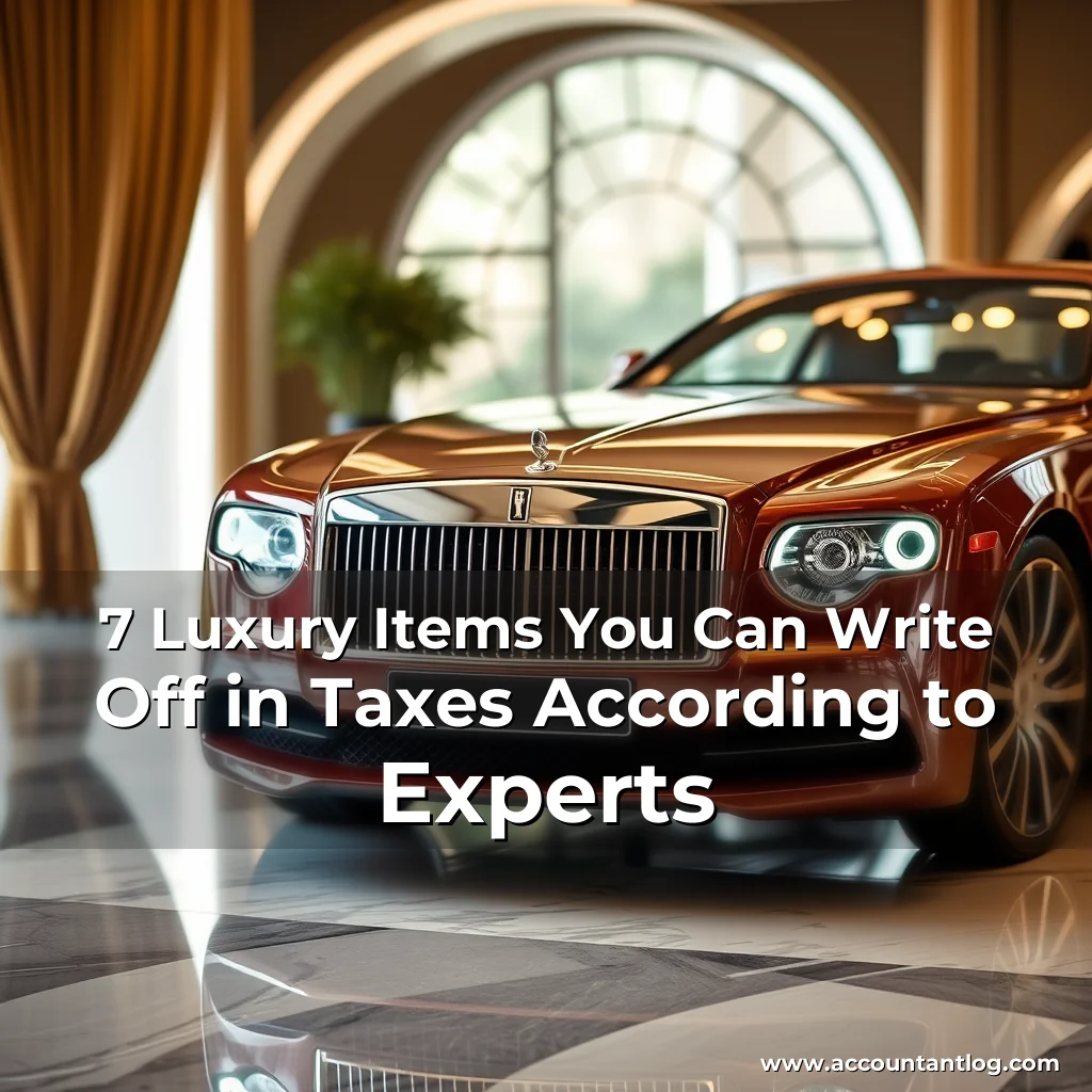 Artistic representation for 7 Luxury Items You Can Write Off in Taxes According to Experts