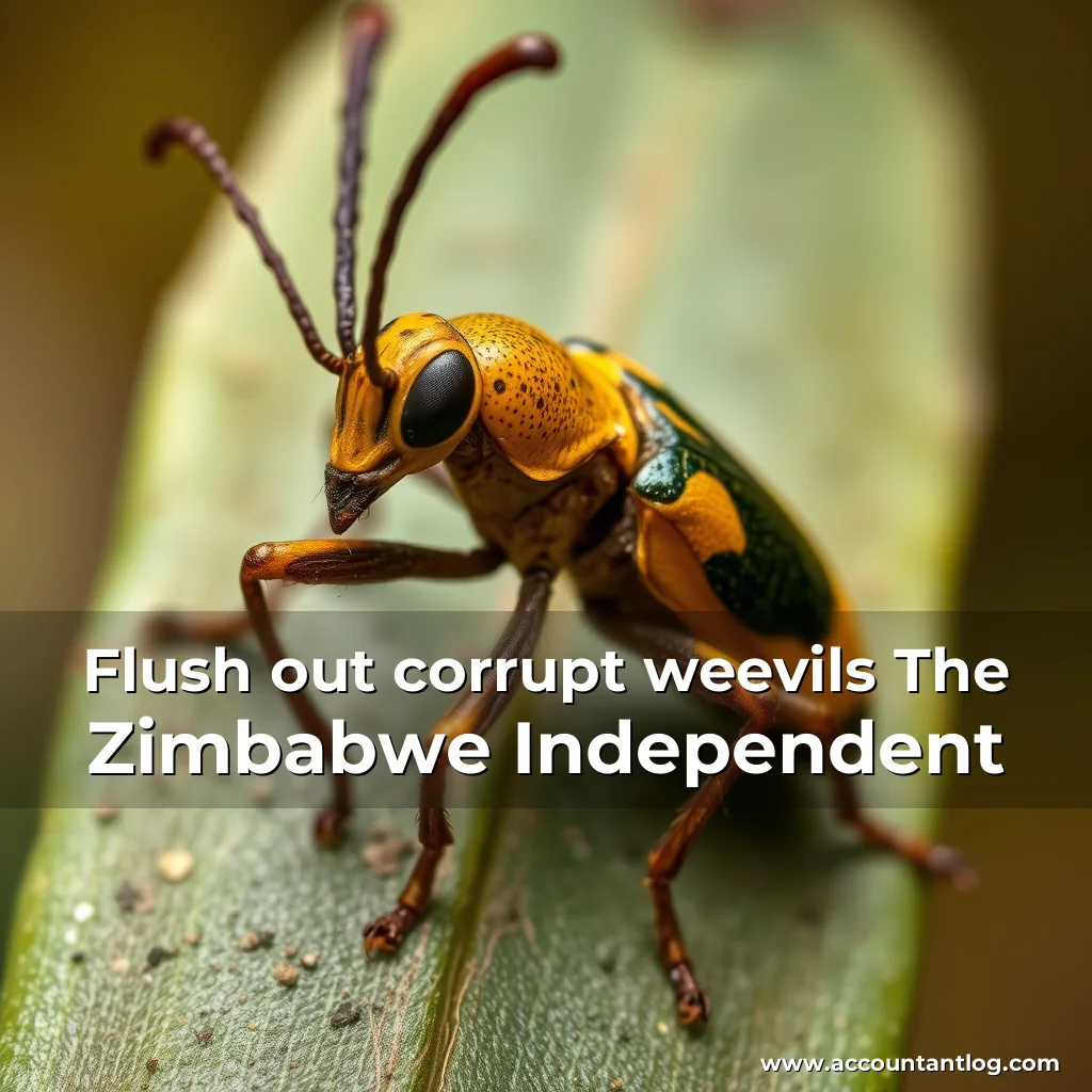 Artistic representation for Flush out corrupt weevils The Zimbabwe Independent