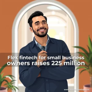 Artistic representation for Flex fintech for small business owners raises 225 million
