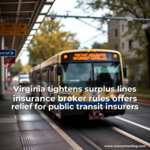 Artistic representation for Virginia tightens surplus lines insurance broker rules offers relief for public transit insurers