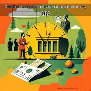 Artistic representation for Deadline looming for provisional taxpayers to pay up