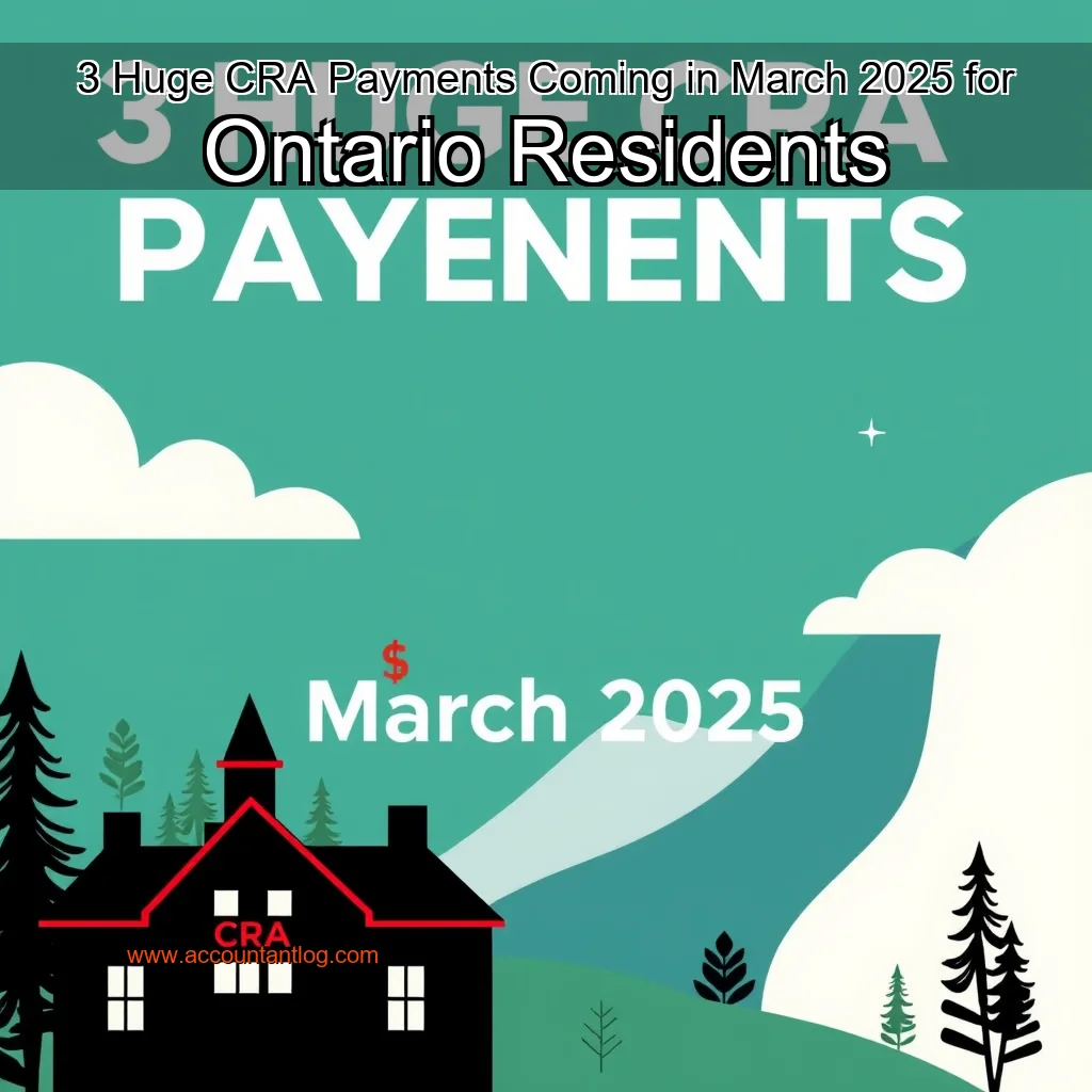 Artistic representation for 3 Huge CRA Payments Coming in March 2025 for Ontario Residents