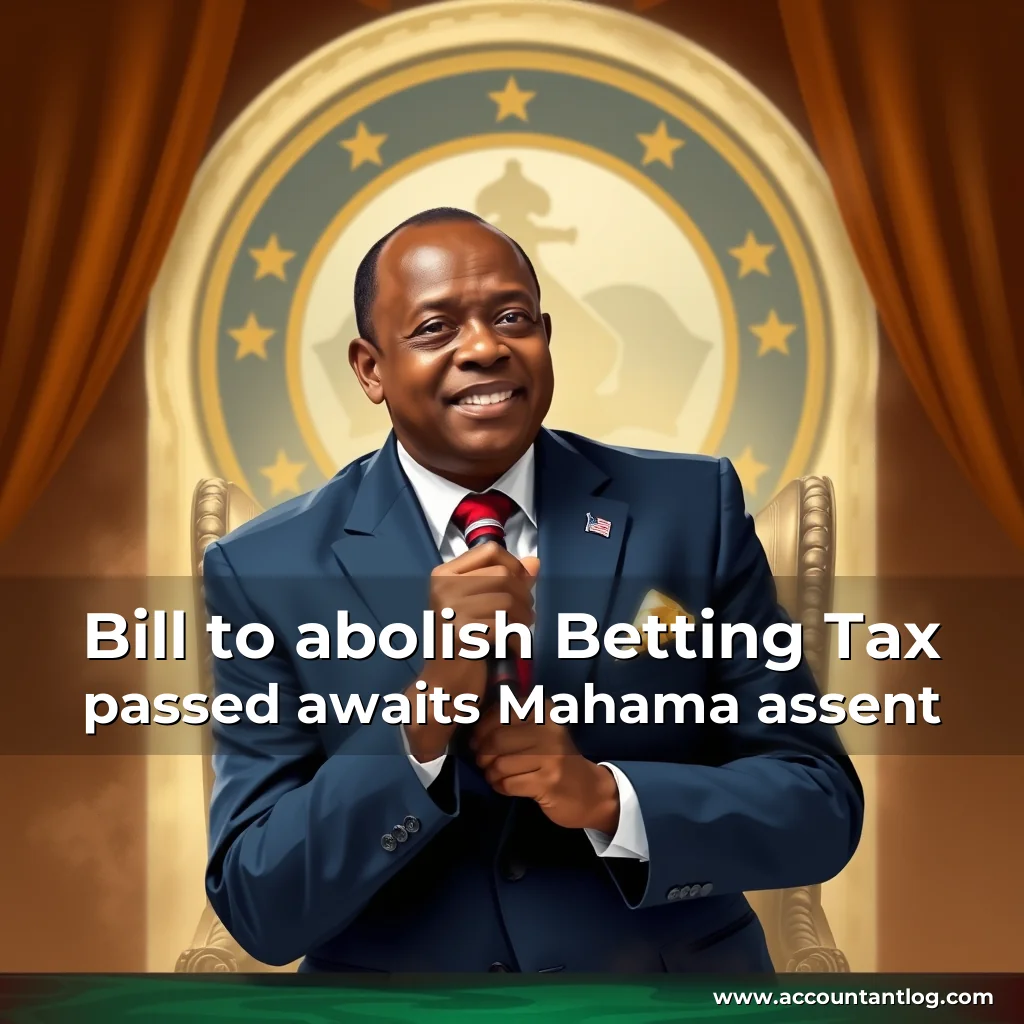 Artistic representation for Bill to abolish Betting Tax passed awaits Mahama assent