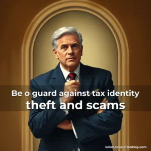 Artistic representation for Be o guard against tax identity theft and scams