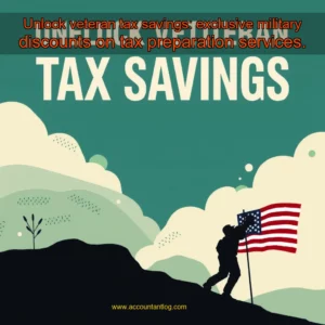 Artistic representation for Unlock veteran tax savings: exclusive military discounts on tax preparation services.