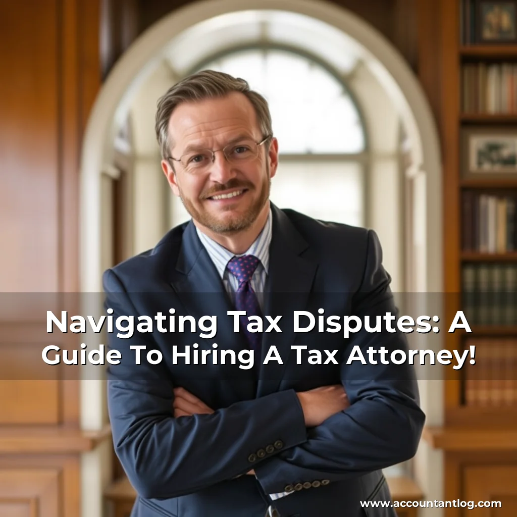 Artistic representation for Navigating Tax Disputes: A Guide To Hiring A Tax Attorney!