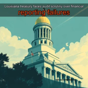 Artistic representation for Louisiana treasury faces audit scrutiny over financial reporting failures