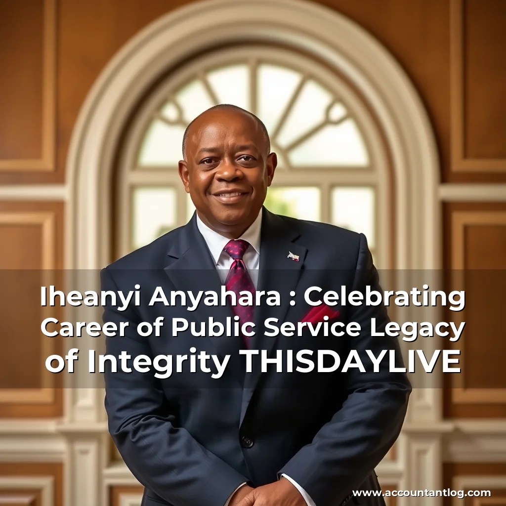 Artistic representation for Iheanyi Anyahara : Celebrating Career of Public Service Legacy of Integrity THISDAYLIVE
