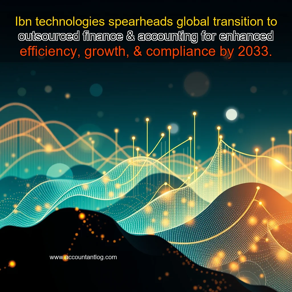 Artistic representation for Ibn technologies spearheads global transition to outsourced finance & accounting for enhanced efficiency, growth, & compliance by 2033.