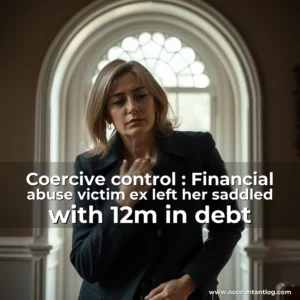 Artistic representation for Coercive control : Financial abuse victim ex left her saddled with 12m in debt