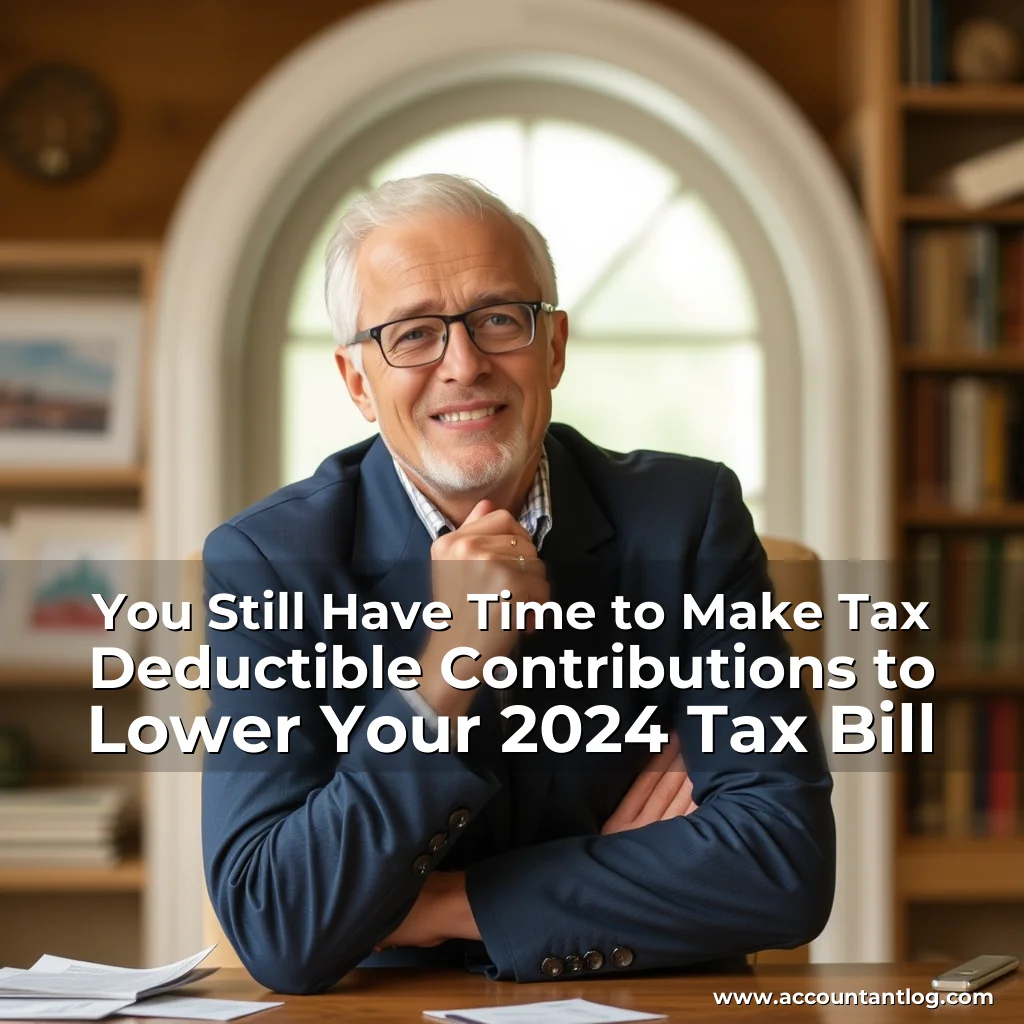Artistic representation for You Still Have Time to Make Tax Deductible Contributions to Lower Your 2024 Tax Bill