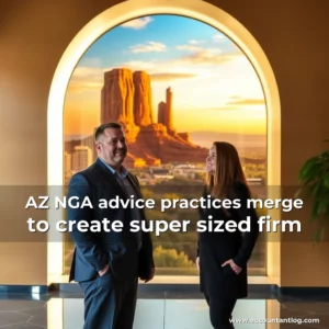 Artistic representation for AZ NGA advice practices merge to create super sized firm