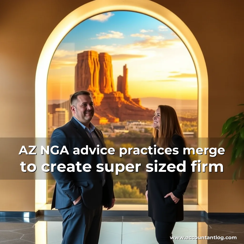 Artistic representation for AZ NGA advice practices merge to create super sized firm