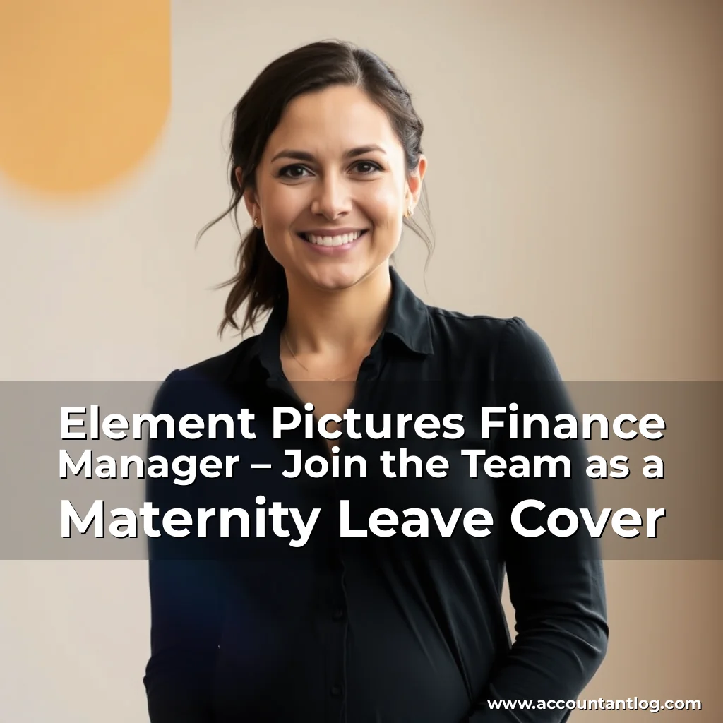 Artistic representation for Element Pictures Finance Manager – Join the Team as a Maternity Leave Cover