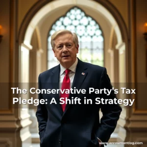 Artistic representation for The Conservative Party’s Tax Pledge: A Shift in Strategy